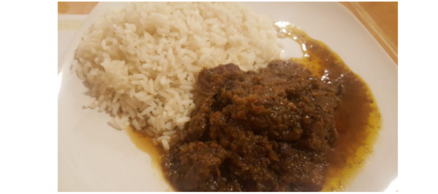 Ayamase Designer Stew (Ofada Stew) & White Rice